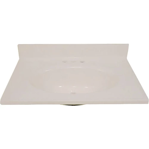 Foremost BS-1719 Vanity Top, 19 In OAL, 17 In OAW, Marble, Bone, Countertop Edge