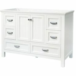 Foremost BAWV4822D Brantley Series Bathroom Vanity, 48 In W Cabinet, 21-1/2 In D Cabinet, 34 In H Cabinet, Wood, White