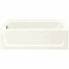 STERLING 71171110-0 Ensemble Bathtub, 44 Gal Capacity, 60 In L, 30 In W, 18 In H, Alcove Installation, Vikrell, White