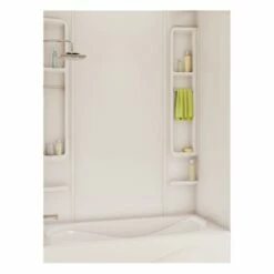 MAAX 101345-000-001 Finesse Series Bathtub Wall Kit, 33-1/2 In L, 61 In W, 80 In H, Acrylic, Glue Up Installation, White