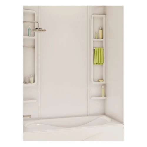 MAAX 101345-000-001 Finesse Series Bathtub Wall Kit, 33-1/2 In L, 61 In W, 80 In H, Acrylic, Glue Up Installation, White