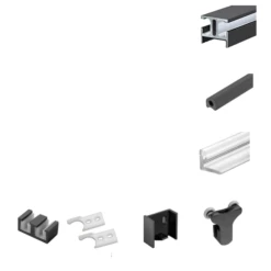 CRL C0N73MBL Matte Black Standard 180 Degree Contempo Kit