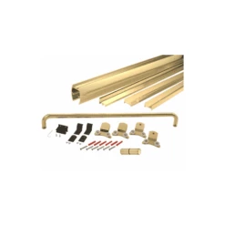 CRL DK386072BGA Brite Gold Anodized 60" X 72" Cottage DK Series Sliding Shower Door Kit With Metal Jambs For 3/8" Glass