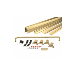 CRL DK387280BGA Brite Gold Anodized 72" X 80" Cottage DK Series Sliding Shower Door Kit With Metal Jambs For 3/8" Glass