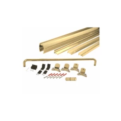 CRL DK387272BGA Brite Gold Anodized 72" X 72" Cottage DK Series Sliding Shower Door Kit With Metal Jambs For 3/8" Glass