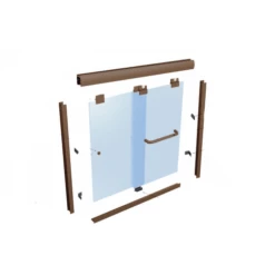 CRL EK1460600RB Oil Rubbed Bronze 60" X 60" Suite "EK" Series Shower Door Kit