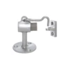 CRL F823 Satin Chrome Finish Brass Floor Mounted Heavy-Duty Door Stop With Hook And Holder